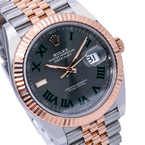 rolex datejust 41 wimbledon jubilee rose gold|rolex wimbledon 41 fluted bezel.